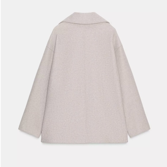 ZARA SOFT DOUBLE-BREASTED COAT - Picture 9 of 10